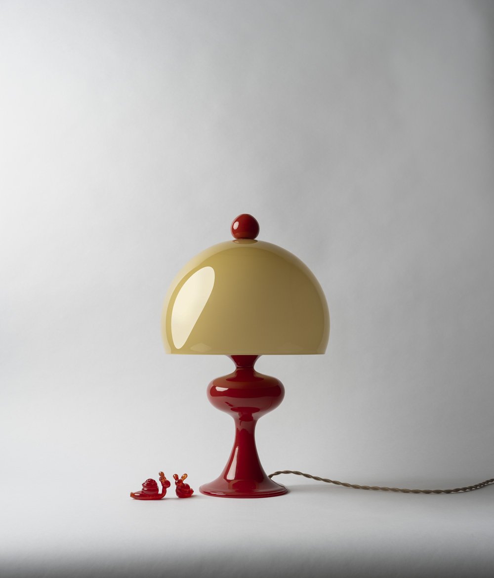 JH Bobine Glass Lamp in Tomato — Jessica Helgerson Interior Design